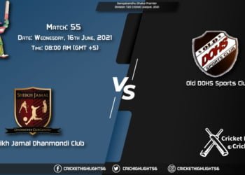 SJDC vs DOHS, Live Scorecard, Match 55, June 16, 2021, Live Cricket Score, Bangabandhu Dhaka Premier Division T20 Cricket League, 2021