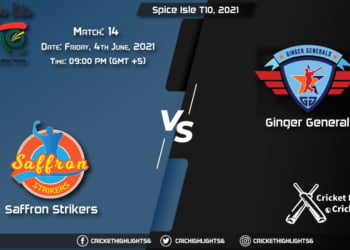 SS vs GG, Live Scorecard, Match 14, June 4, 2021, Live Cricket Score, Spice Isle T10, 2021