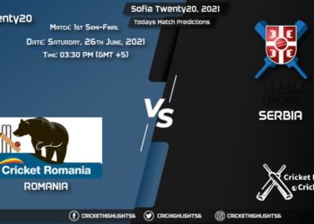 Sofia Twenty20, 2021,1st Semi-Final Match ROM vs SER, Playing 11 & Today's Match Predictions