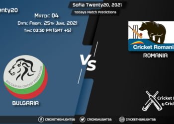 Sofia Twenty20, 2021,Match 4 BUL vs ROM, Playing 11 & Today's Match Predictions