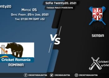 Sofia Twenty20, 2021,Match 5 ROM vs SER, Playing 11 & Today's Match Predictions