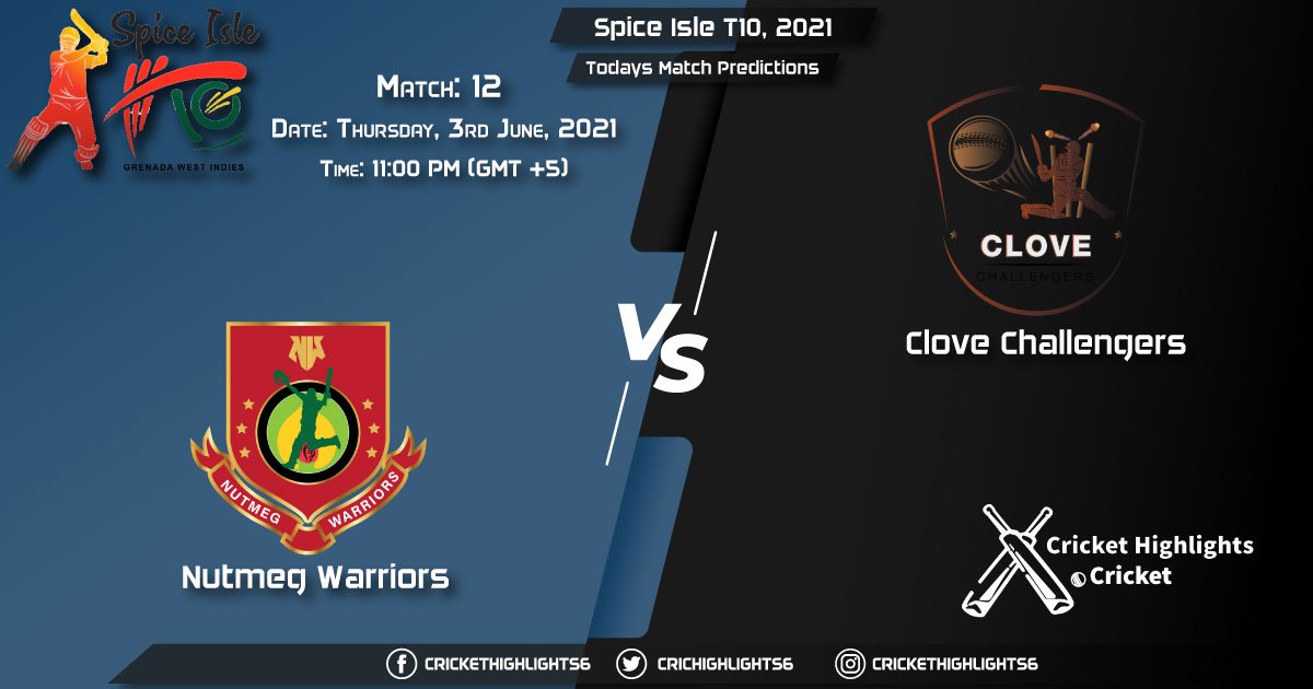 Spice Isle T10, 2021, Match 12 NW vs CC, Playing 11 & Today's Match Predictions