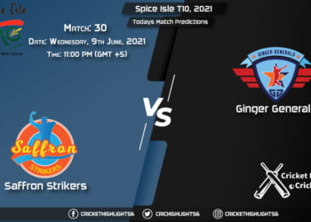 Spice Isle T10, 2021, Match 30 SS vs GG, Playing 11 & Today's Match Predictions