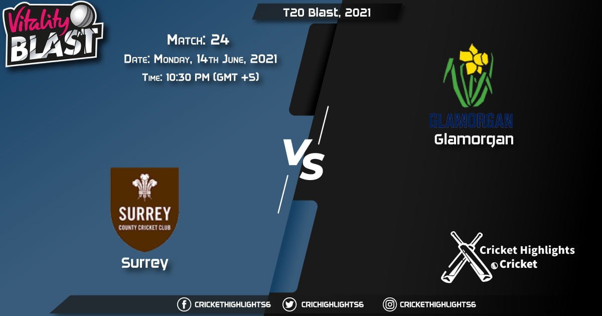 SUR vs GLA, Live Scorecard, Match 24, June 14, 2021, Live Cricket Score, T20 Blast, 2021