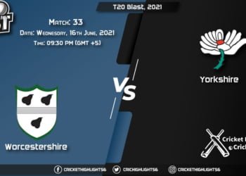 T20 Blast, 2021, Live Match 33, WOR vs YOR LIVE Streaming for free, When, Where, How to Watch