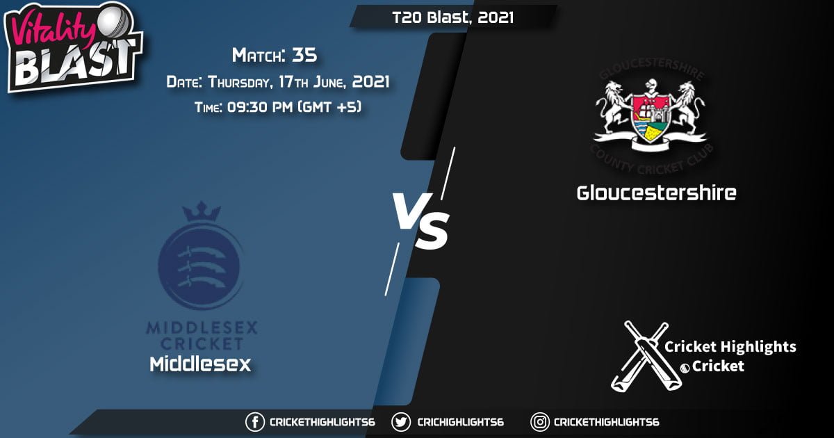 T20 Blast, 2021, Live Match 35, MID vs GLO LIVE Streaming for free, When, Where, How to Watch