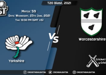 T20 Blast, 2021 Live Match 59, YOR vs WOR LIVE Streaming for free, When, Where, How to Watch