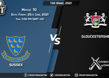T20 Blast, 2021 Live Match 70, SUS vs GLO LIVE Streaming for free, When, Where, How to Watch