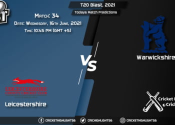 T20 Blast, 2021, Match 34 LEI vs WAS, Playing 11 & Today's Match Predictions