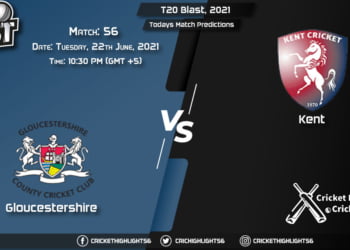 T20 Blast, 2021, Match 56 GLO vs KET, Playing 11 & Today's Match Predictions