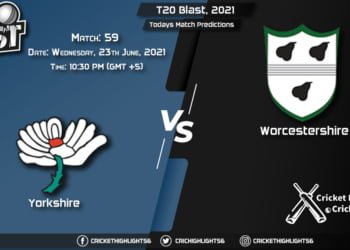 T20 Blast, 2021, Match 59 YOR vs WOR, Playing 11 & Today's Match Predictions