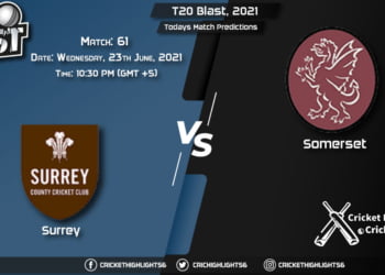 T20 Blast, 2021, Match 61 SUR vs SOM, Playing 11 & Today's Match Predictions