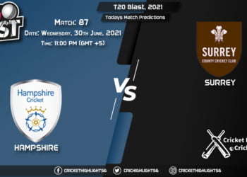 T20 Blast, 2021, Match 87 HAM vs SUR, Playing 11 & Today's Match Predictions