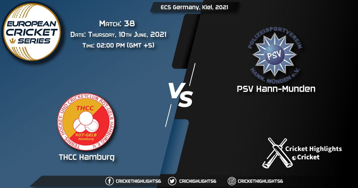 THCC vs PSV, Live Scorecard, Match 38, June 10, 2021, Live Cricket Score, ECS Germany, Kiel, 2021
