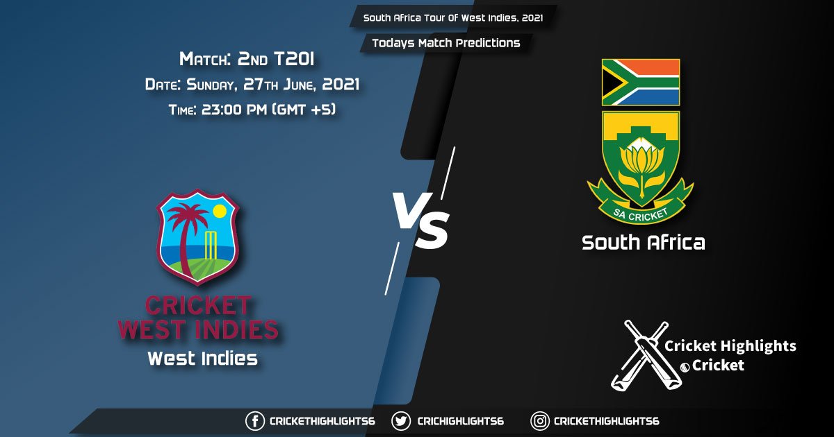 WI vs SA, Live Scorecard, Match 2nd T20I, June 27, 2021, Live Cricket Score, South Africa Tour of West Indies, 2021