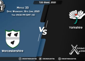 WOR vs YOR, Live Scorecard, Match 33, June 16, 2021, Live Cricket Score, T20 Blast, 2021
