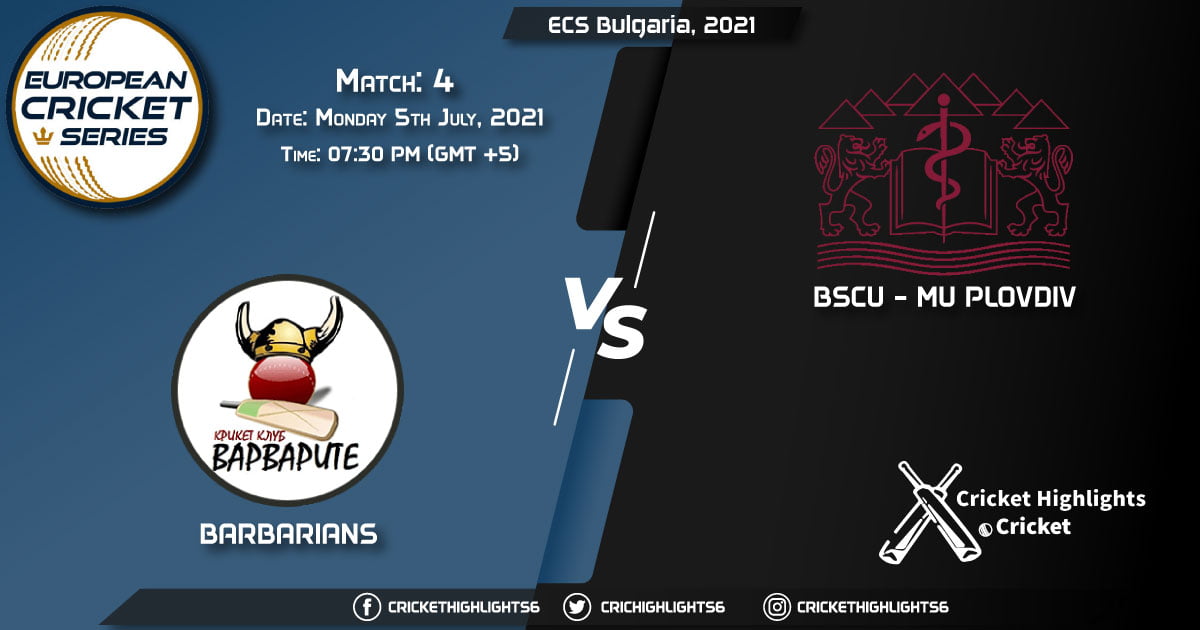 BAR vs PLO, Live Scorecard, Match 4, July 5, 2021, Live Cricket Score, ECS Bulgaria, 2021