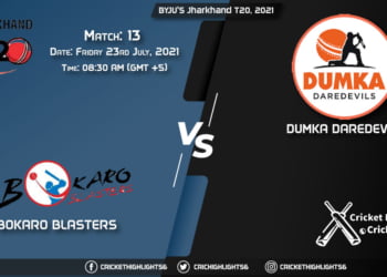 BOK vs DUM, Live Scorecard, Match 13, July 23, 2021, Live Cricket Score, Jharkhand T20, 2021