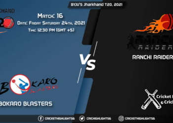BOK vs RAN, Live Scorecard, Match 16, July 24, 2021, Live Cricket Score, Jharkhand T20, 2021