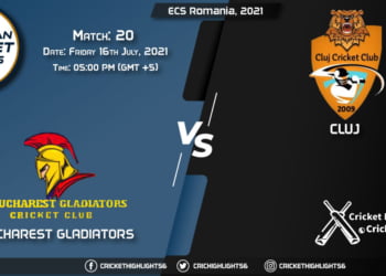 BUG vs CLJ, Live Scorecard, Match 20, July 16, 2021, Live Cricket Score, ECS Romania, 2021
