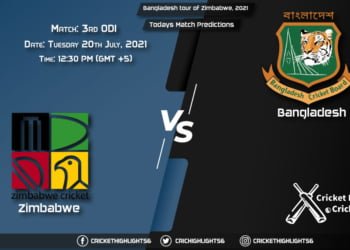 Bangladesh tour of Zimbabwe, 2021, Match 3rd ODI ZIM vs BAN, Playing 11 & Today's Match Predictions