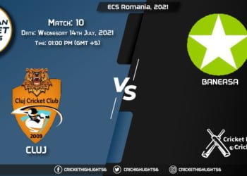 CLJ vs BAN, Live Scorecard, Match 10, July 14, 2021, Live Cricket Score, ECS Romania, 2021