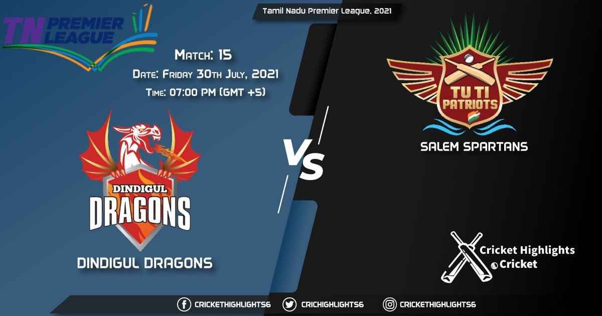 DD vs SS, Live Scorecard, Match 15, July 30 2021, Live Cricket Score, Tamil Nadu Premier League, 2021