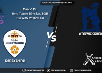 DER vs WAR, Live Scorecard, Match 15, July 27, 2021, Live Cricket Score, Royal London One-Day Cup, 2021