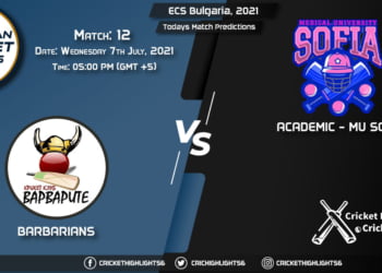 ECS Bulgaria, 2021, Match 12 BAR vs MUS, Playing 11 & Today's Match Predictions