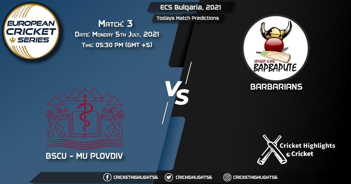 ECS Bulgaria, 2021, Match 3 PLO vs BAR, Playing 11 & Today's Match Predictions