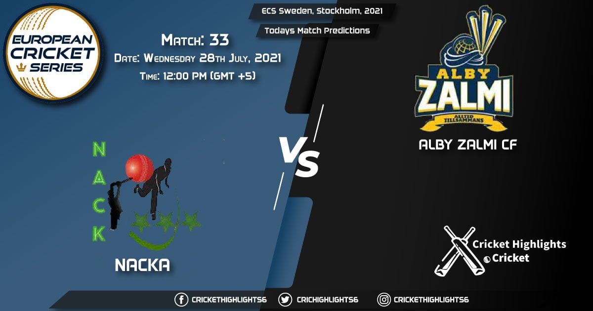 ECS Sweden, Stockholm, 2021, Match 33 NAC vs ALZ, Playing 11 & Today's Match Predictions