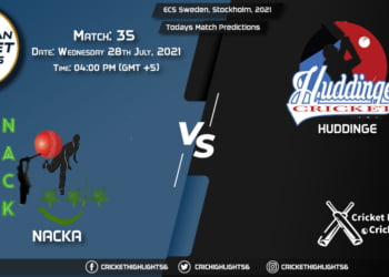 ECS Sweden, Stockholm, 2021, Match 35 NAC vs HUD, Playing 11 & Today's Match Predictions