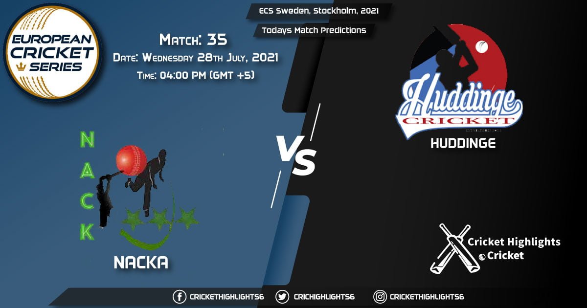 ECS Sweden, Stockholm, 2021, Match 35 NAC vs HUD, Playing 11 & Today's Match Predictions