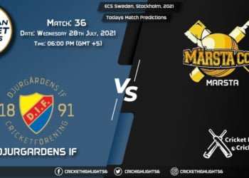 ECS Sweden, Stockholm, 2021, Match 36 DIF vs MAR, Playing 11 & Today's Match Predictions
