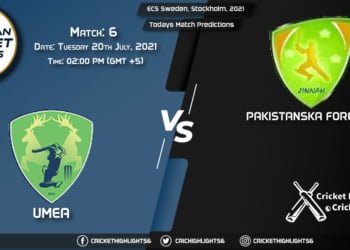 ECS Sweden, Stockholm, 2021, Match 6 UME vs PF, Playing 11 & Today's Match Predictions