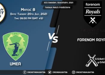 ECS Sweden, Stockholm, 2021, Match 8: UME vs FOR, Playing 11 & Today's Match Predictions