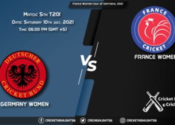 France Women tour of Germany, 2021, Live Match 5th T20I, GR-W vs FR-W, LIVE Streaming for free, When, Where, How to Watch