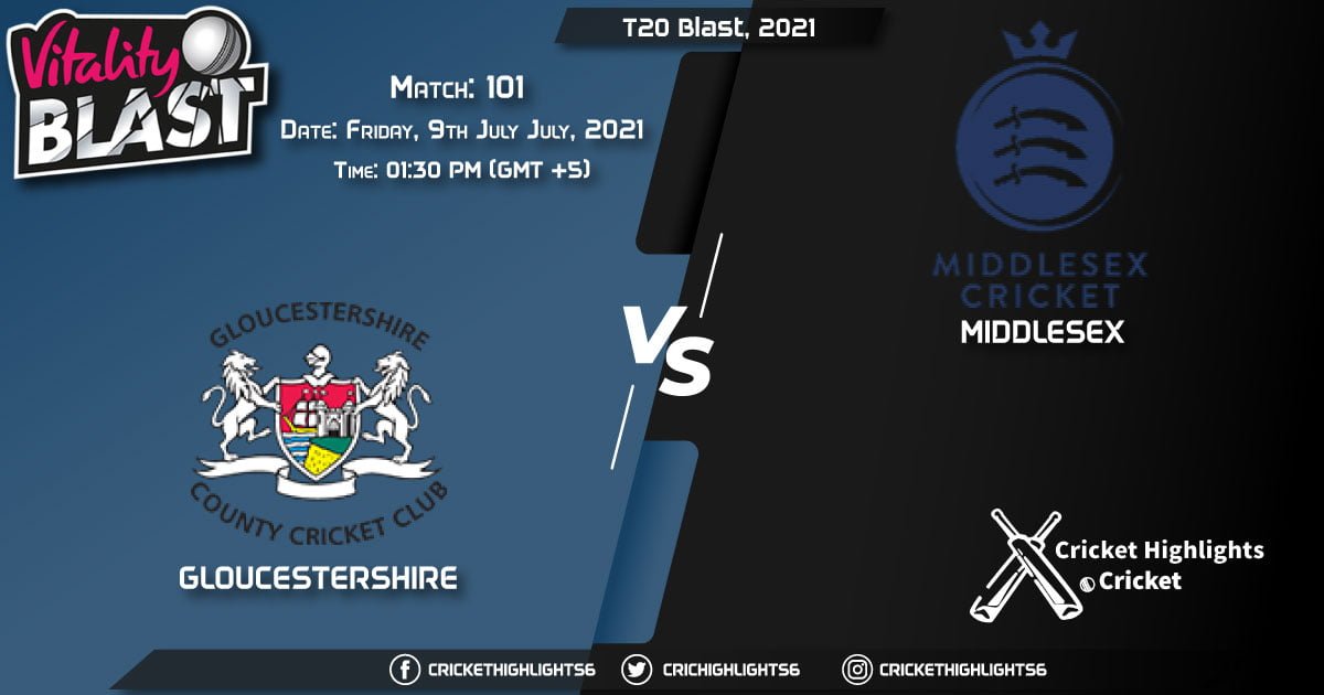 GLO vs MID, Live Scorecard, Match 101, July 9, 2021, Live Cricket Score, T20 Blast, 2021