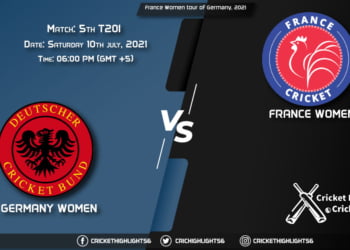 GR-W vs FR-W, Live Scorecard, Match 5th T20I, July 10, 2021, Live Cricket Score, France Women tour of Germany, 2021