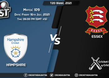HAM vs ESS Live Scorecard, Match 109, July 16, 2021, Live Cricket Score, T20 Blast, 2021