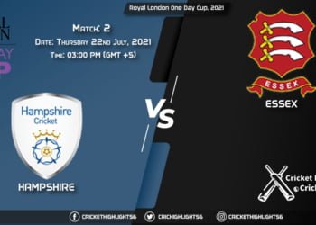 HAM vs ESS, Live Scorecard, Match 2, July 22, 2021, Live Cricket Score, Royal London One-Day Cup, 2021