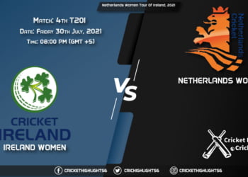 IR-W vs ND-W, Live Scorecard, Match 4th T20I, July 30, 2021, Live Cricket Score, Netherlands Women tour of Ireland, 2021