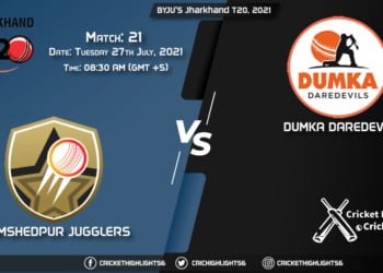 JAM vs DUM, Live Scorecard, Match 21, July 27, 2021, Live Cricket Score, BYJU'S Jharkhand T20, 2021