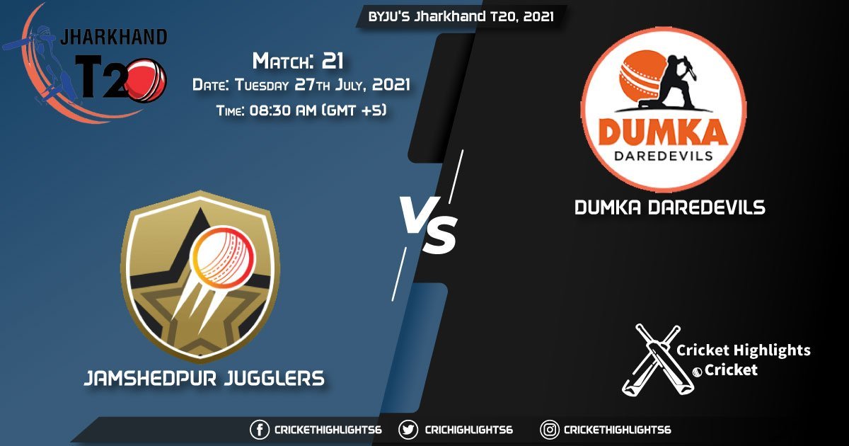 JAM vs DUM, Live Scorecard, Match 21, July 27, 2021, Live Cricket Score, BYJU'S Jharkhand T20, 2021