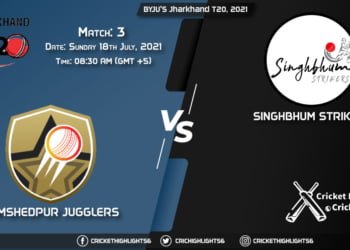 JAM vs SIN Live Scorecard, Match 3, July 18, 2021, Live Cricket Score, BYJU'S Jharkhand T20, 2021
