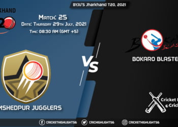 Jharkhand T20, 2021 Live Match 25, JAM vs BOK LIVE Streaming for free, When, Where, How to Watch