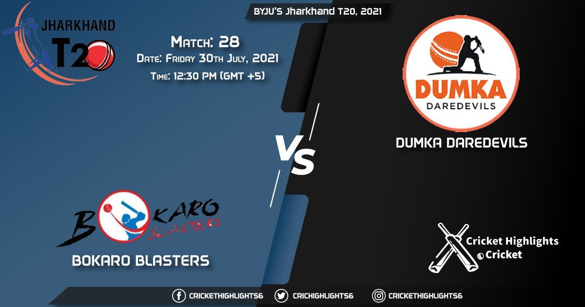 Jharkhand T20, 2021 Live Match 28, BOK vs DUM LIVE Streaming for free, When, Where, How to Watch