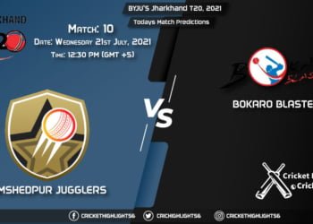 Jharkhand T20, 2021, Match 10 JAM vs BOK, Playing 11 & Today's Match Predictions