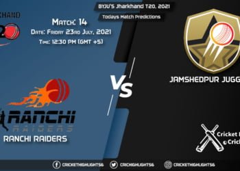 Jharkhand T20, 2021, Match 14 RAN vs JAM, Playing 11 & Today's Match Predictions
