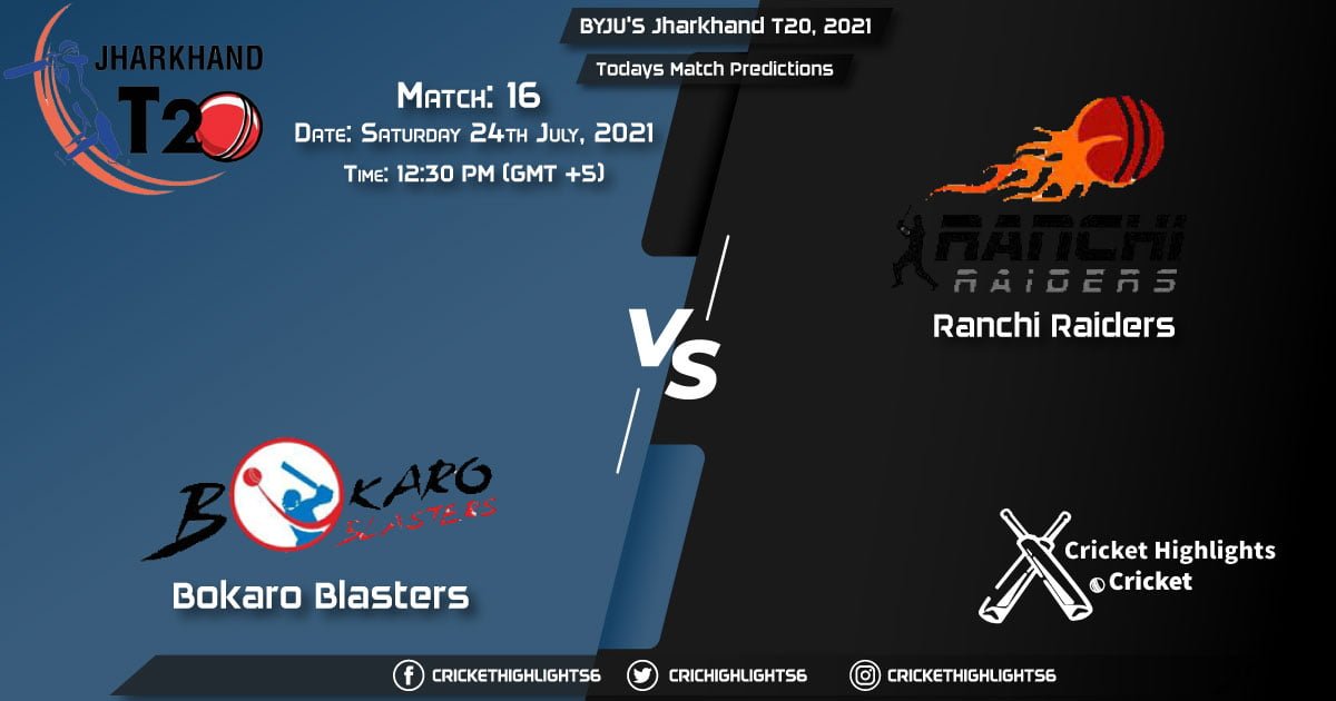 Jharkhand T20, 2021, Match 16 BOK vs RAN, Playing 11 & Today's Match Predictions